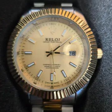 RELOJ 쿼츠 손목시계 골드 실버