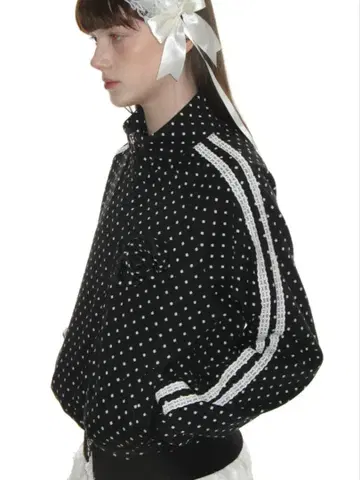 CRANK  Rose Dot Track Jacket Black