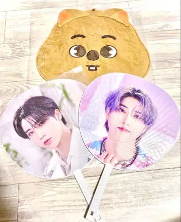straykids 한쿼카 부채 커버 한지성 부채 2개