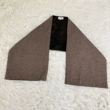 FOXEY 폭시 더블 페이스 벨로아 x 울 머플러 다크 브라운