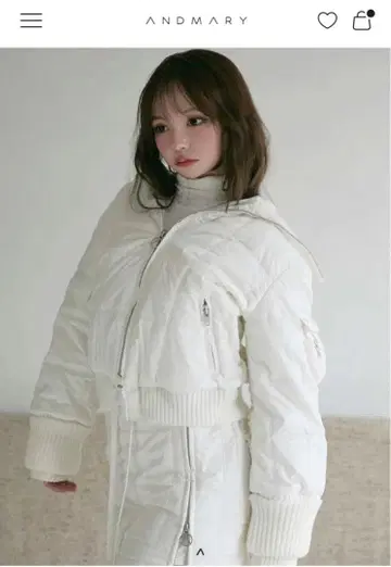 ANDMARY 아 드 마리 다운&스커트 세트 화이트