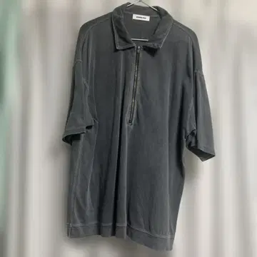 monkey time 그레이 집업 피케 셔츠