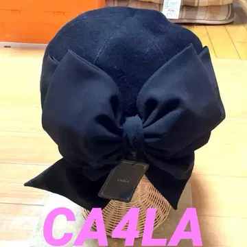 CA4LA 블랙 울 햇 리본 포함 미사용품