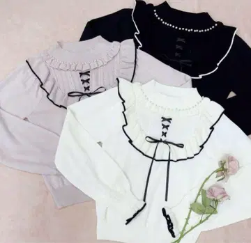 앙크루즈 요크 프릴 스핀들 니트