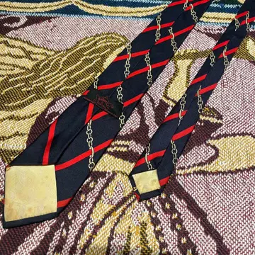 Roberta di Camerino 실크 넥타이 네이비 레드