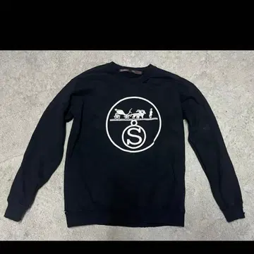 블랙 로고 크루넥 트레이닝복