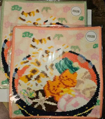 페이러 손수건 오조우니모치모치네코 WEB 한정판 타월 손수건 세트