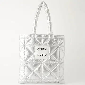 [ 새상품 택 포함 ] CITEN 시텐 퀼팅 토트백 실버