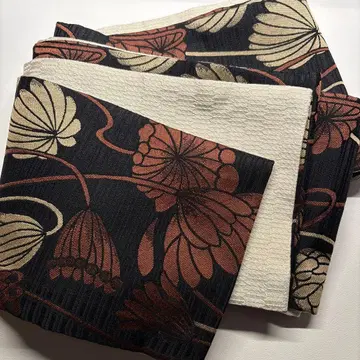 반폭 오비 유카타 오비  연꽃 무늬