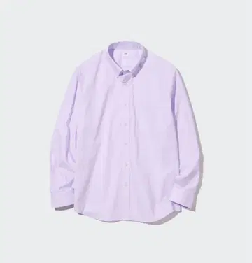 유니클로 연보라 버튼 다운 셔츠 한국 베이직 헤이세이 모리걸
