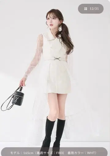 다리치 스팽글 시어 2Way 원피스