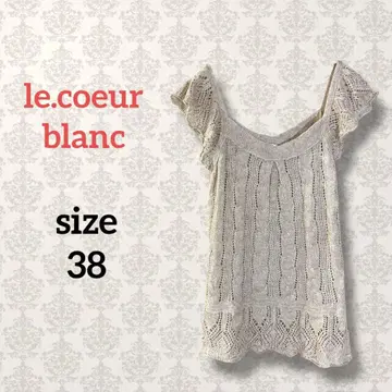 르 쿨 블랑 [ 38 ] 레이스 니트 튜닉 그런지 갸루 걸리시