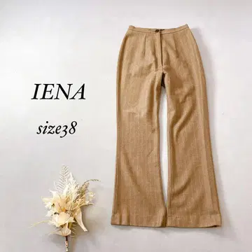 이에나 울 플레어 팬츠 핀스트라이프 [ M ] 베이지 일본제 kc577
