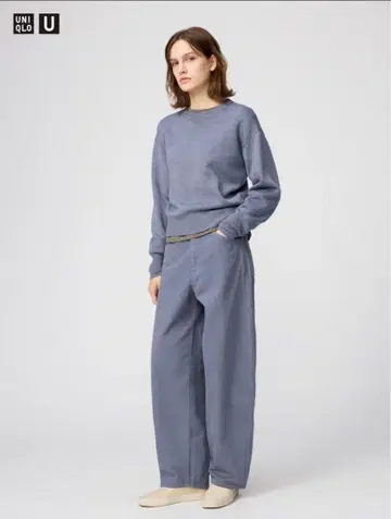 UNIQLO U 커브 팬츠 새상품 63 블루 완판템