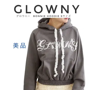 GLOWNY 그레이 후드 부착 후드티 S
