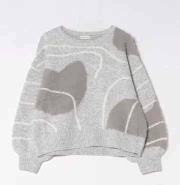 mellowneon 뉴앙스 무늬 니트/니트 그레이