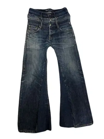 리메이크 트리플 허리 청바지 데님