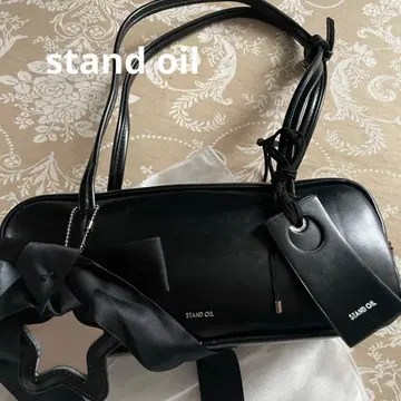 STAND OIL 리본 숄더백 블랙