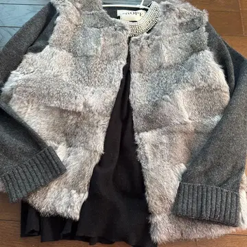 어른의 멋내기 셀렉 가디건 노카라 그레이 퍼 자켓 리얼