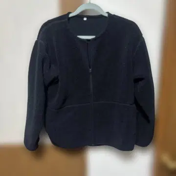 블랙 L 사이즈 플리스 자켓 집업 MUJI