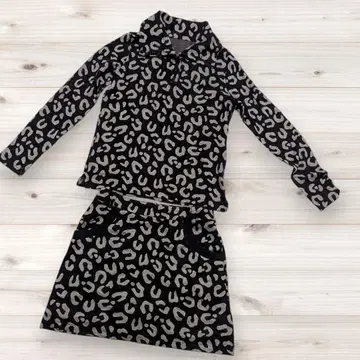 noisy noisy 레오파드 긴팔 피케 셔츠 스커트 세트 사이즈 40