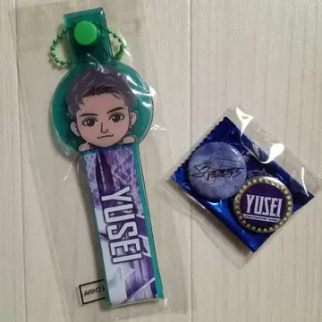 FANTASTICS 야기 유세이 은색 테이프 홀더 사인 네임 미니 캔뱃지