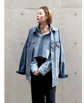 Ungrid 데님 자켓 g 빅 실루엣 데님 자켓