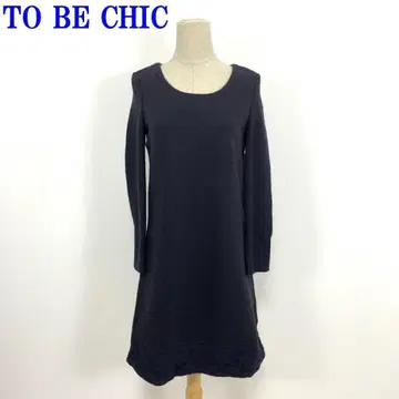 투 비 시크 롱 원피스 울 안감 있음 자수 네이비 40 C1970