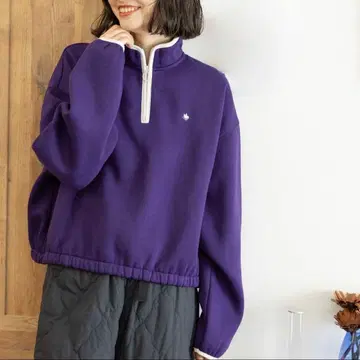 niko and - [ POLO BCS ] 하프 ZIP 맨투맨 퍼플