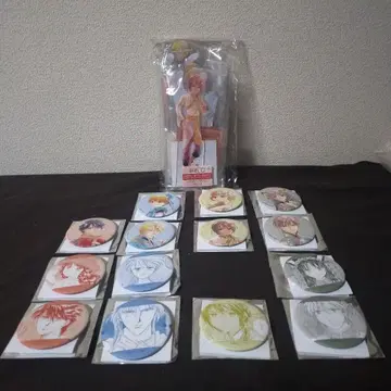 미개봉 새상품 특대형 아크릴 스탠드 컴플리트 세트 캔뱃지 14종류