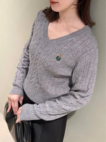 SNIDEL [ BEARPAW ] 케이블 니트 풀오버