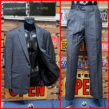 엠포리오 아르마니 투버튼 스트라이프 셋업 수트 상하의 46