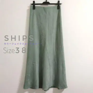 즉시 구매 대환영 페이크 스웨이드 스커트 손세탁 가능 세미 머메이드