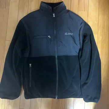 XLARGE 블랙 플리스 자켓 더블 지퍼
