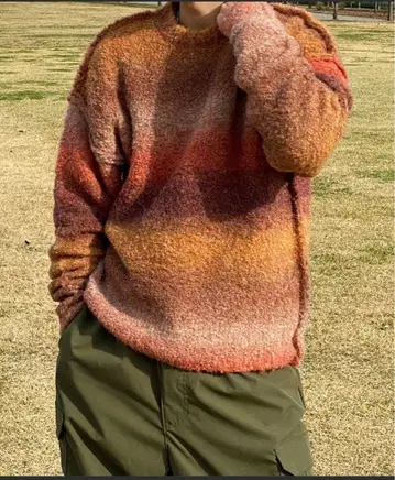 kutir 멀티 컬러 스트라이프 니트 스웨터