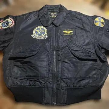 US AIR FORCEAMECO MA-1 플라이트 자켓 블랙 M 사이즈
