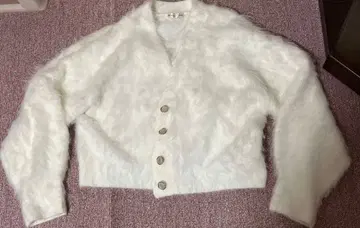 MAJESTIC LEGON 인조 모피 복슬복슬 가디건 상의