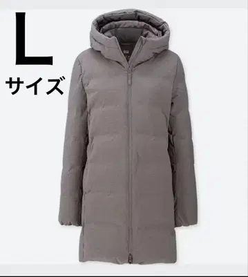 새상품급 유니클로 심리스 다운 숏코트 다운 코트 L 그레이