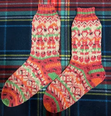 손뜨개질 양말 털실 양말 핸드메이드
