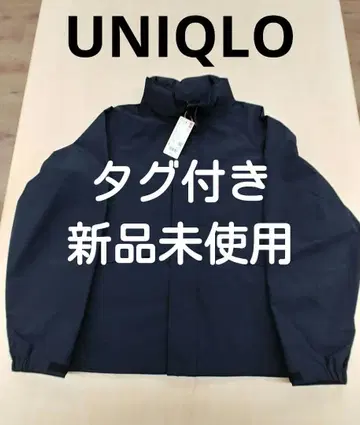 미사용 새상품 유니클로 윈드프루프 스탠드 블루종 자켓 L 블랙