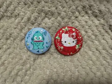 산리오 자수 캔뱃지 키티 한교동 시크릿