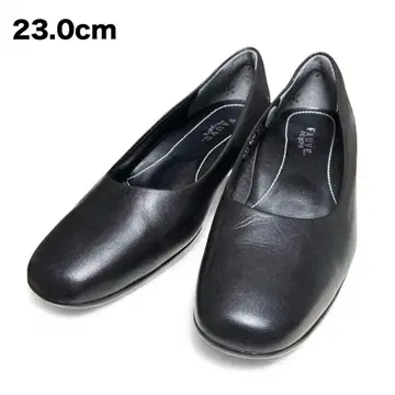 FAUVE 스퀘어 펌프스 로우힐 스테디셀러 BLK