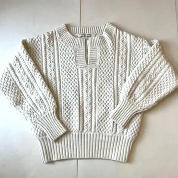 [ 새상품 ] Plage/아란 숏 풀오버 니트 플라주