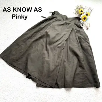 [ AS KNOW AS Pinky 아즈노우아즈핑키 ] 가우초 팬츠 카키