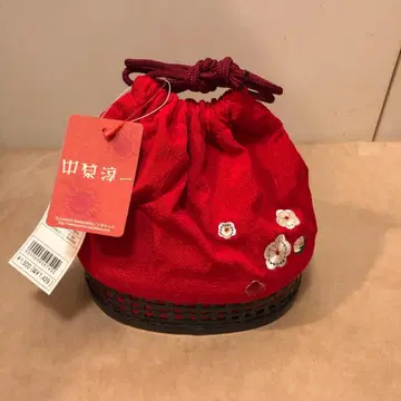 미사용 유니클로 나카하라 준이치 타케카고 복조리백 Red 기모노 가방