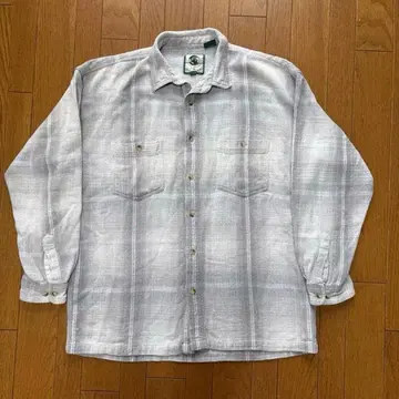 90s 섀도우 체크 셔츠 플란넬 셔츠