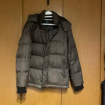 BEAMS HEART 후드 부착 다운 자켓 그레이