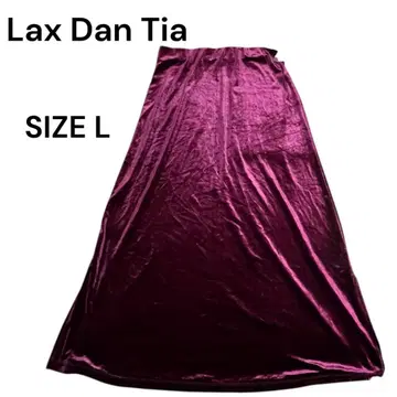 Lax Dan Tia 벨로아 롱 스커트 L 와인 레드 가을/겨울 벨벳