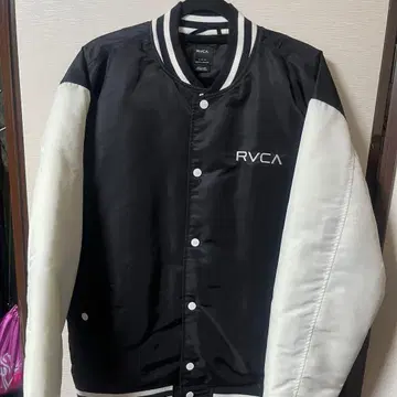 RVCA 바시티 자켓 블랙/화이트