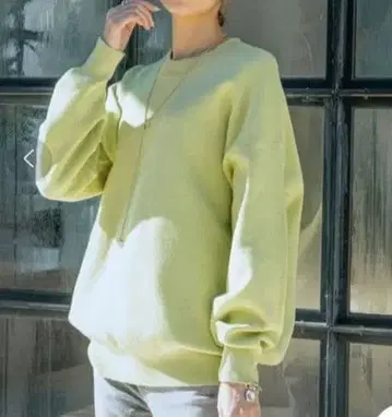 BAYFLOW 베이플로우 니트 긴팔 풀오버 그린 연두색